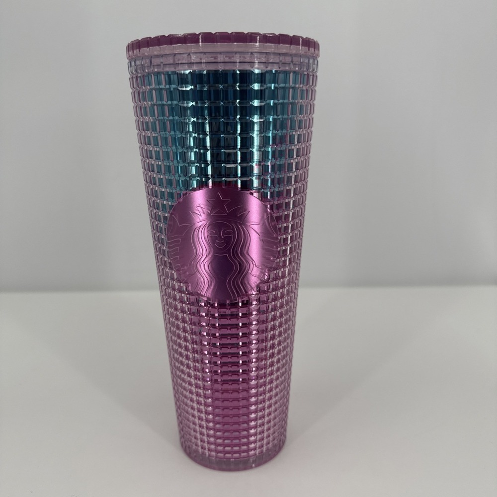 Starbucks 2021 Venti Cold Cup Grid Tumbler IRIDESCENT SUMMER 24 oz New